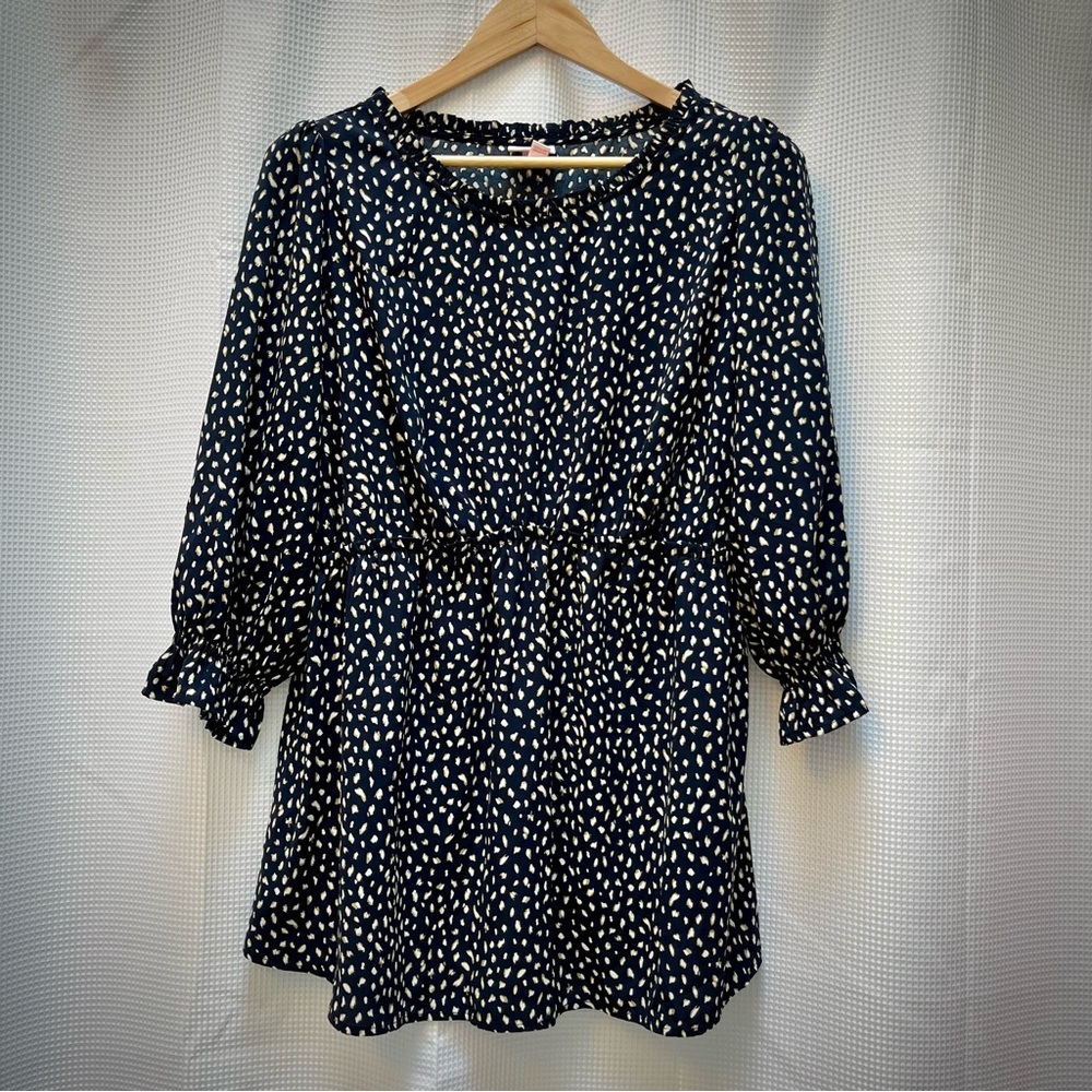 Navy scoop neck Maternity blouse